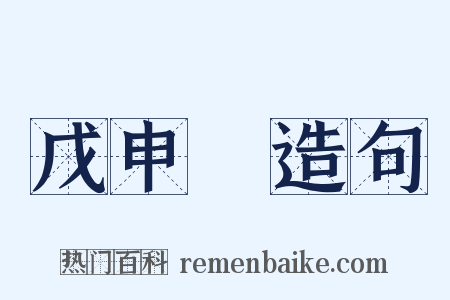 戊申録造句是什么意思的图片